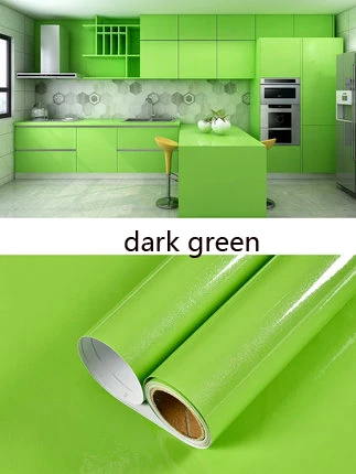 Зеленый Waterproof PVC Wall Sticker Vinyl Self Adhesive Wallpaper Kids Room Wardrobe Cabinet Furniture Renovation Door Wall Stickers - Цвет: Зеленый