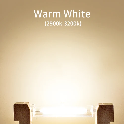 Warm white R7S светодиодный светильник COB стеклянная трубка 78 мм 8 Вт 118 мм 13 Вт Замена галогенной лампы 80 Вт J78 J118 лампарда Точечный светильник AC 220 В 240 В - Испускаемый цвет: Warm white