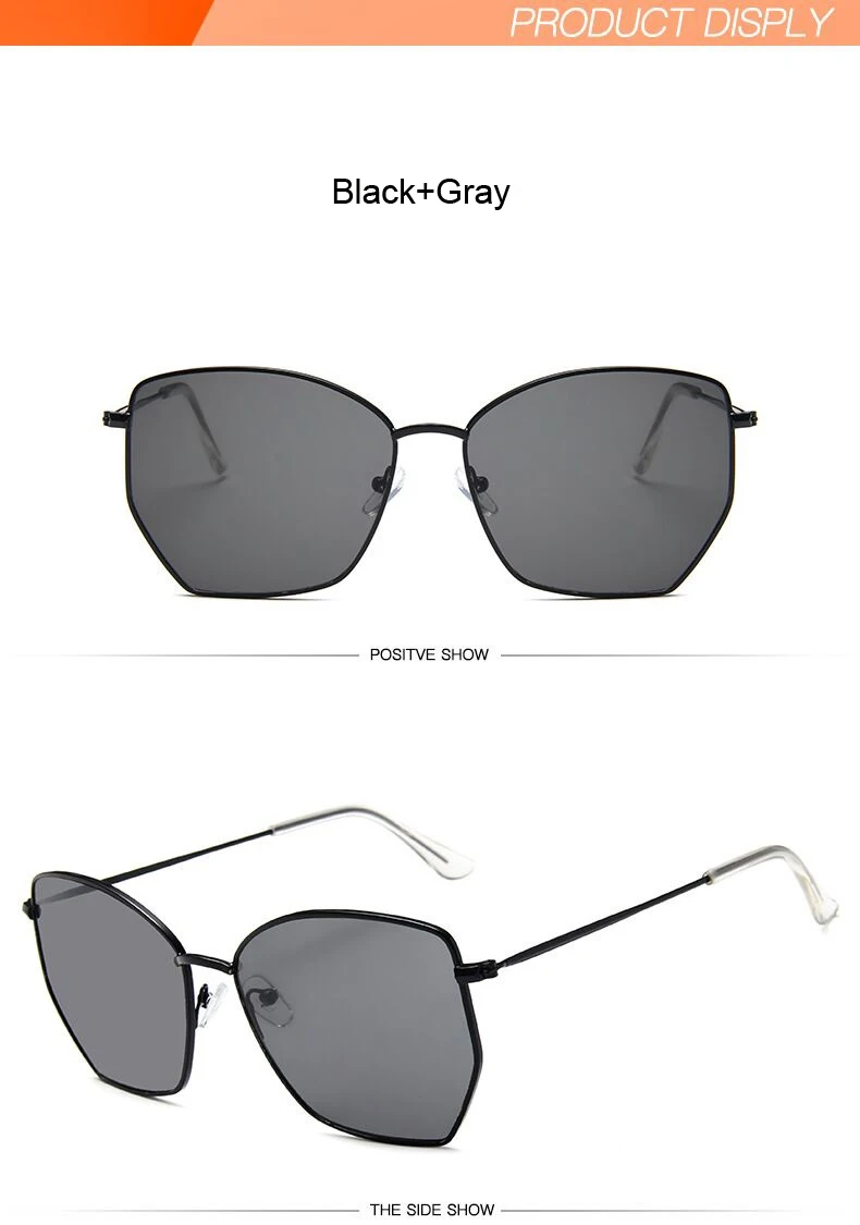 Women Cat Eye Sunglasses Cute Sexy Brand Designer Summer Retro Oversized Frame Black Yellow Cateye Sun Glasses Female