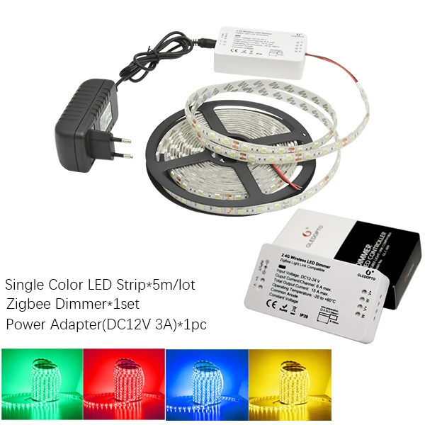 Zigbee Dimmer Set Набор смарт-светодиодных лент zigbee Zll link, набор диммеров rgb+ cct, контроллер ZIGBEE для rgb RGB+ CCT, светильник для лент, работающий с alexa - Испускаемый цвет: Zigbee Dimmer Set