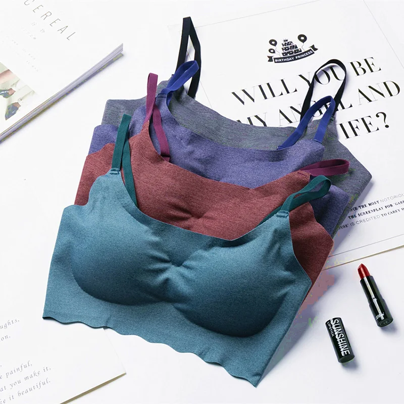 Новые бюстгальтеры с подкладкой для женщин мягкое нижнее белье женский