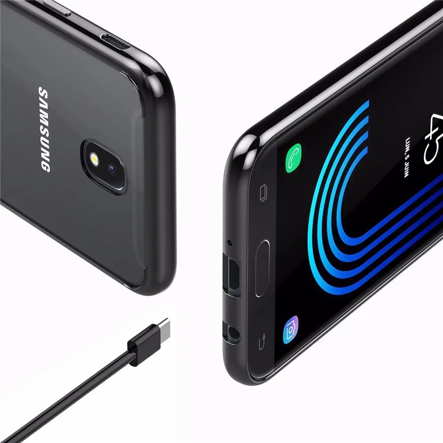 Для Galaxy J5 2017 J530 тонкий Противоскользящий не царапающийся Чехол Мягкий ТПУ