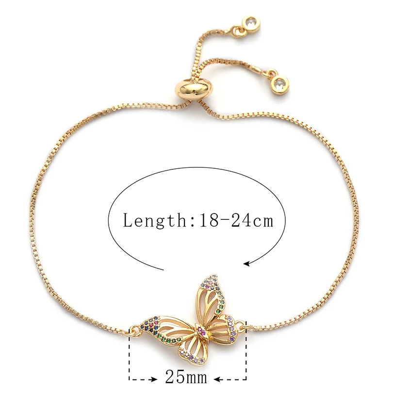 Женский браслет Pipitree очаровательные браслеты из меди и золота с фианитами