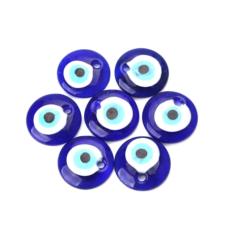 1 шт. 30/40/50 мм классический синий Стекло evil eye Цепочки и ожерелья подвеской Модные Простые сглаза очарование для DIY ювелирное Интимные аксессуары