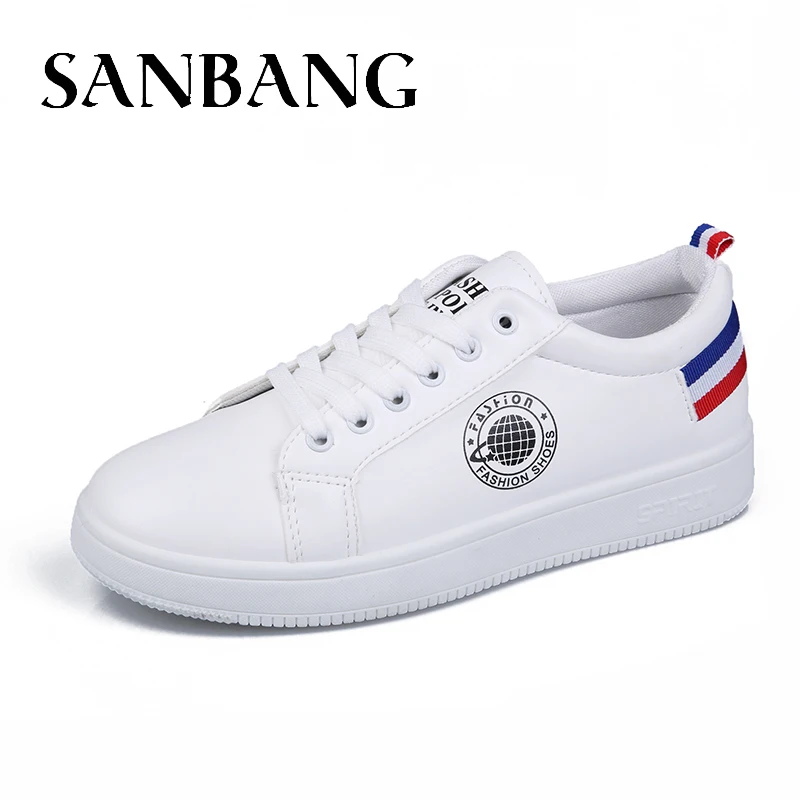 2018 Summer Women Lightweight Flats Lace Up Loafers Leather Shoes Female Casual Simple Ladies White Round Head Lx5 | Обувь