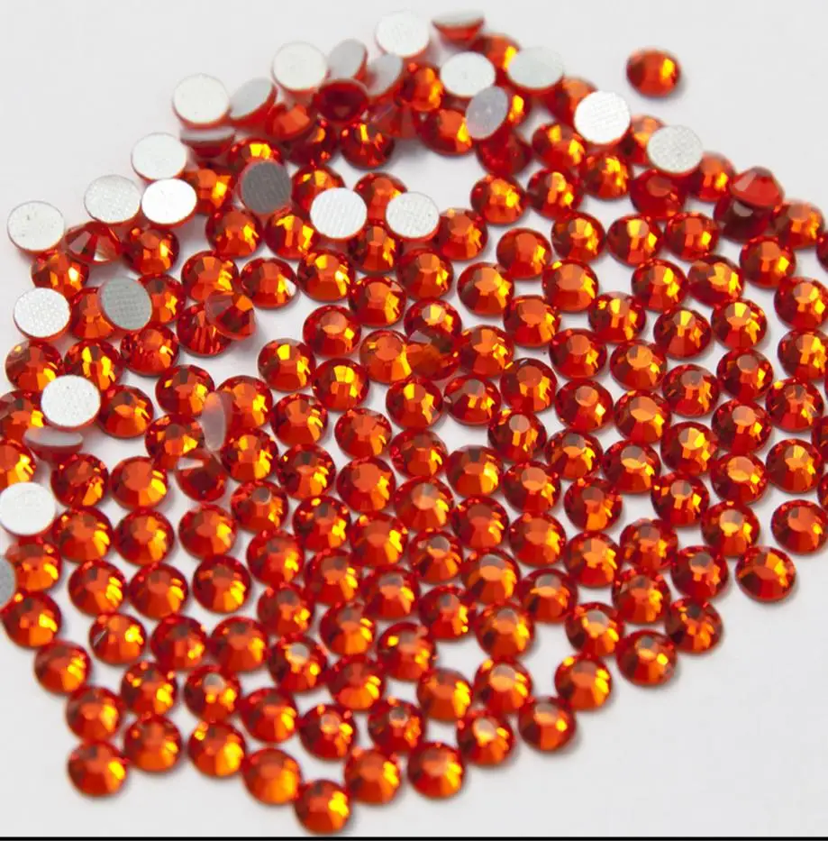 Блестящий Бо оранжевый горячий сверлильный плоский низ имитирует DMC Ближний