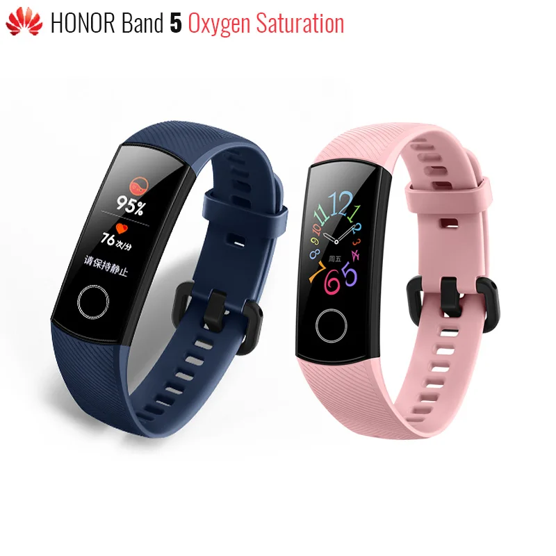 Смарт-браслет huawei Honor Band 5 с кислородом крови, цветной сенсорный экран, монитор сердечного ритма, сна, сна