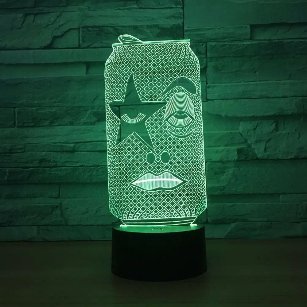 Подарочные банки Usb Сенсорная 3d лампа новинка Luminaria светодиодная детская для