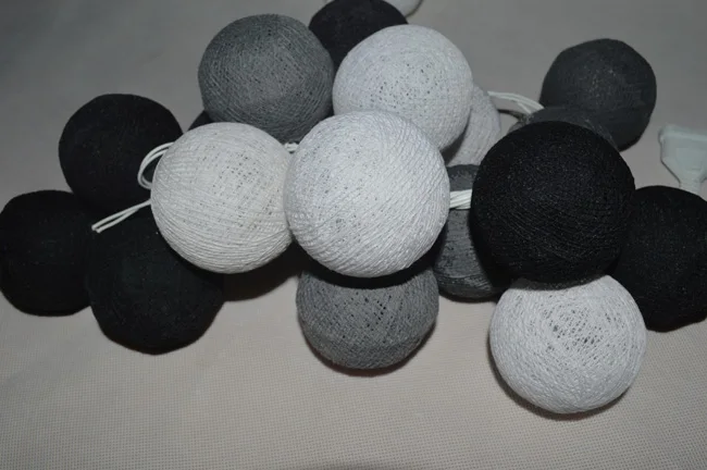 Гирлянда с хлопковыми шариками 20 шт./компл.|ball ball|balls cottonball party |