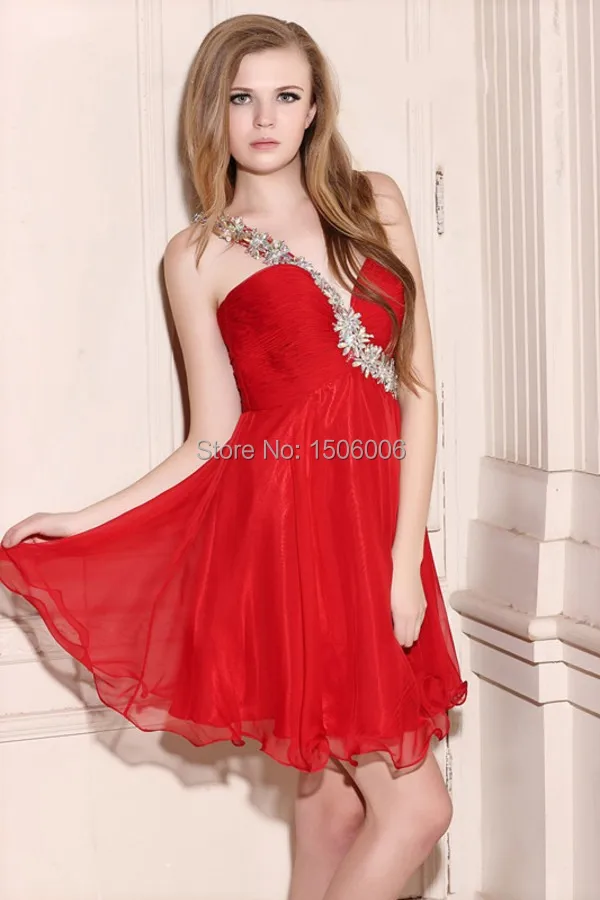 

Light Green One-shoulder Appliques Sexy Graduation Dresses 2016 New arrival Short Organza sleeveless Sexy Homecoming Gowns AJ152