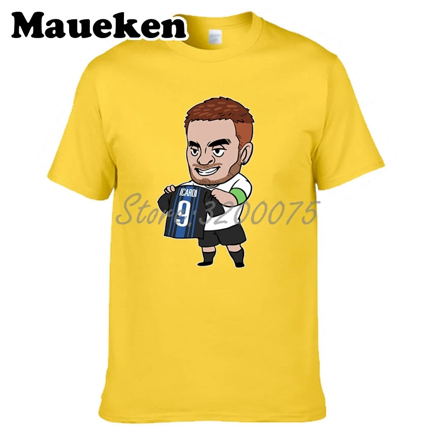 Мужская футболка Mauro Icardi 9 Goal time Holding up captain Argentina W18050609|Мужские футболки| |