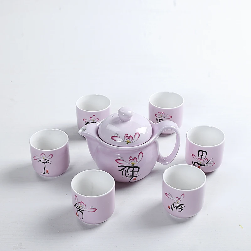 7 шт набор Китайский кунг-фу чайный фарфоровый выдолбленный Креативный дизайн