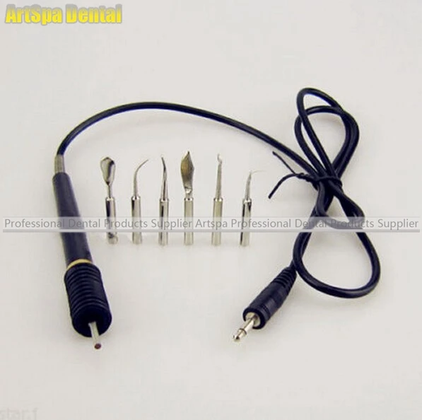 

6 pcs Dental Electric Waxer Tips Set + 2 pcs Replacement Wax Carving Knife Pen Pencil
