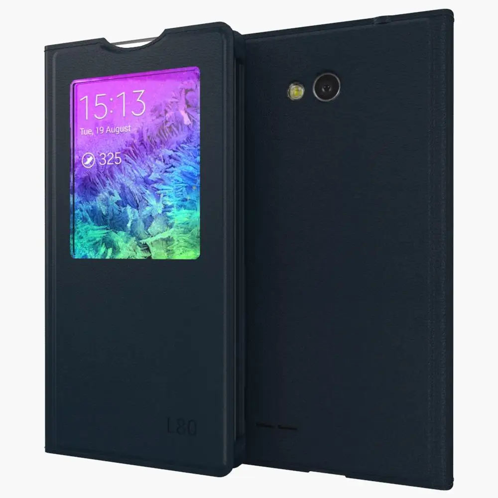 Для LG L80 модный портативный чехол с открытым окошком для D380 D375 Роскошный кожаный
