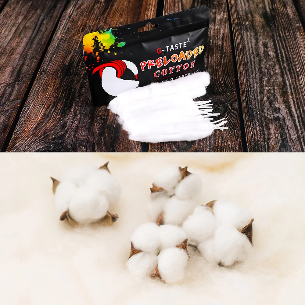 Электронная сигарета вейп из хлопка со вкусом G предварительно загруженный