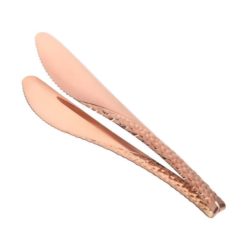 Rose Gold Нержавеющая сталь, зажим для хлеба, золотые пищевые кухонные щипцы, посуда для барбекю, столовые щипцы для макаронных изделий, кухонные принадлежности, салат, овощные столовые щипцы для мяса - Цвет: Rose Gold