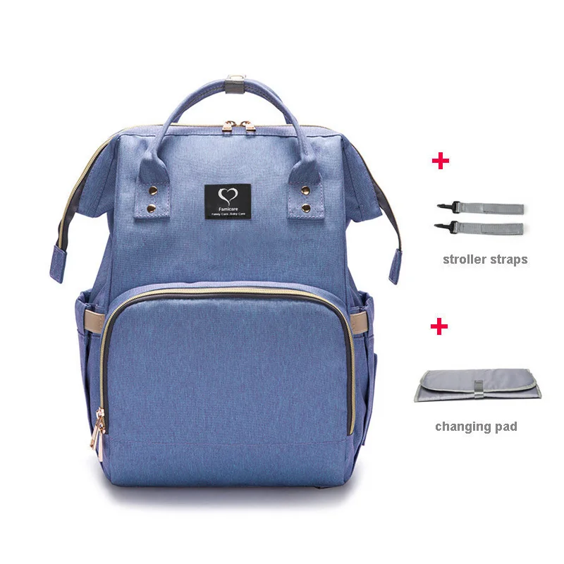 blue purple Рюкзак для мамы Подгузник сумка наушники USB Joggle подгузник сумка водонепроницаемый для беременных дорожный рюкзак дизайнерская сумка для ухода за ребенком сумка для детской коляски сумка женская большая - Цвет: blue purple