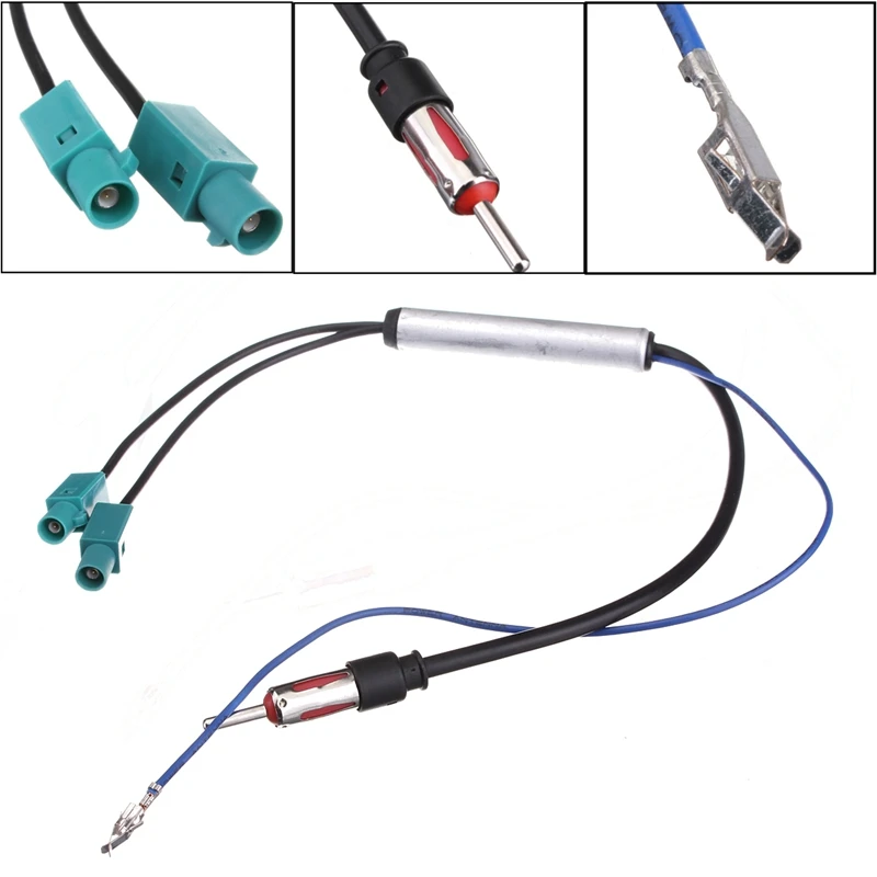 Радио переходник для антенны аудио кабель Мужской Двойной Fakra Din антенна адаптер