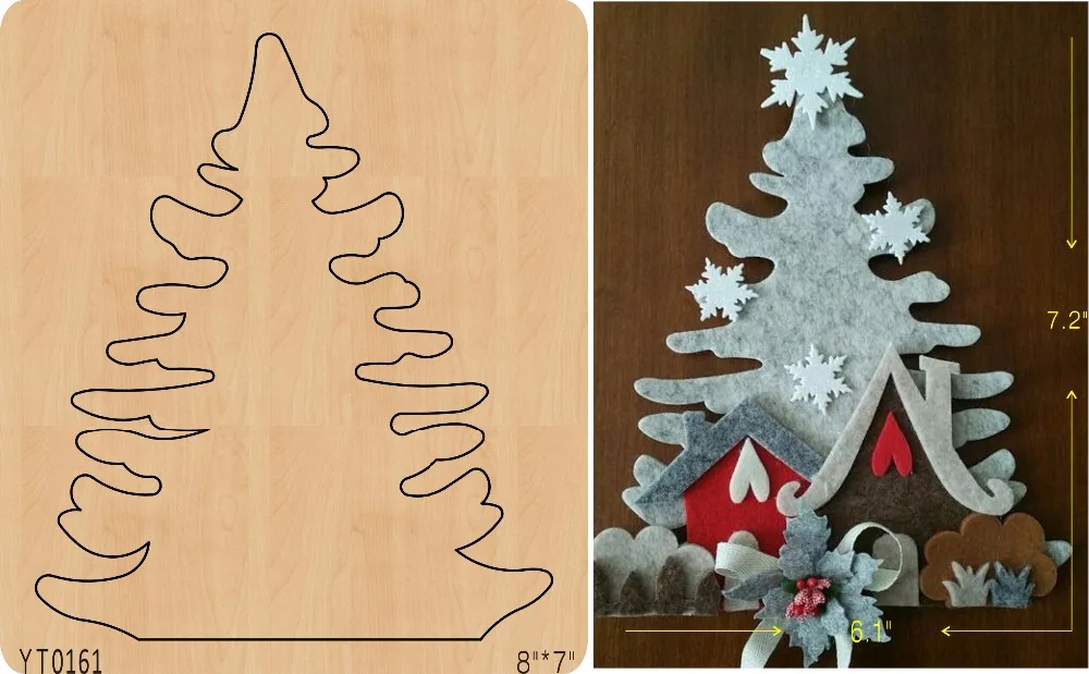 

Деревянные штампы для рукоделия в виде рождественской елки/форма для скрапбукинга/режущий инструмент die /YT0161