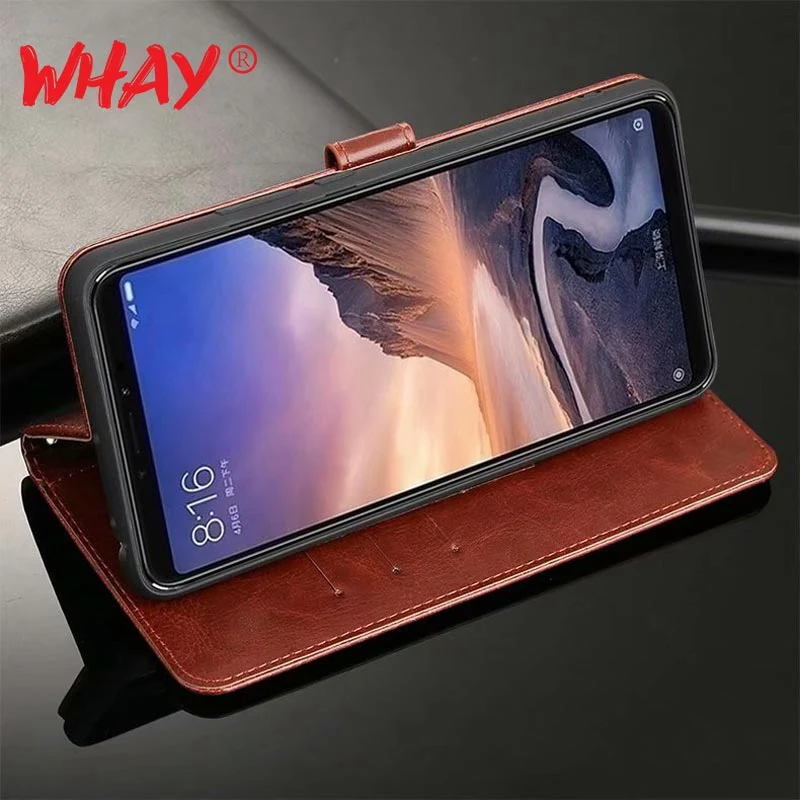 Чехол WHaY Filp для Xiaomi Mi Max 3 Redmi 6 чехол с кармашком карт Роскошный Xiomi Mix