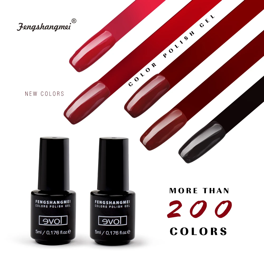 Fengshangmei 5 мл Полировка Ногтей Esmalte Перманентный Гель лак долговечный УФ гель nagellak