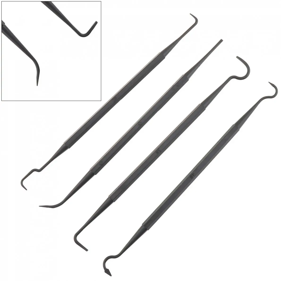 

4pcs/lot 8 Inch Black Nylon Double Ended Pick Set Cleaning Crafts Electrical Auto