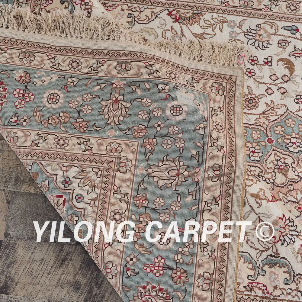 YILONG 5 'x 8' Nanyang персидский ковер бежевый и синий медальон Китайские Восточные