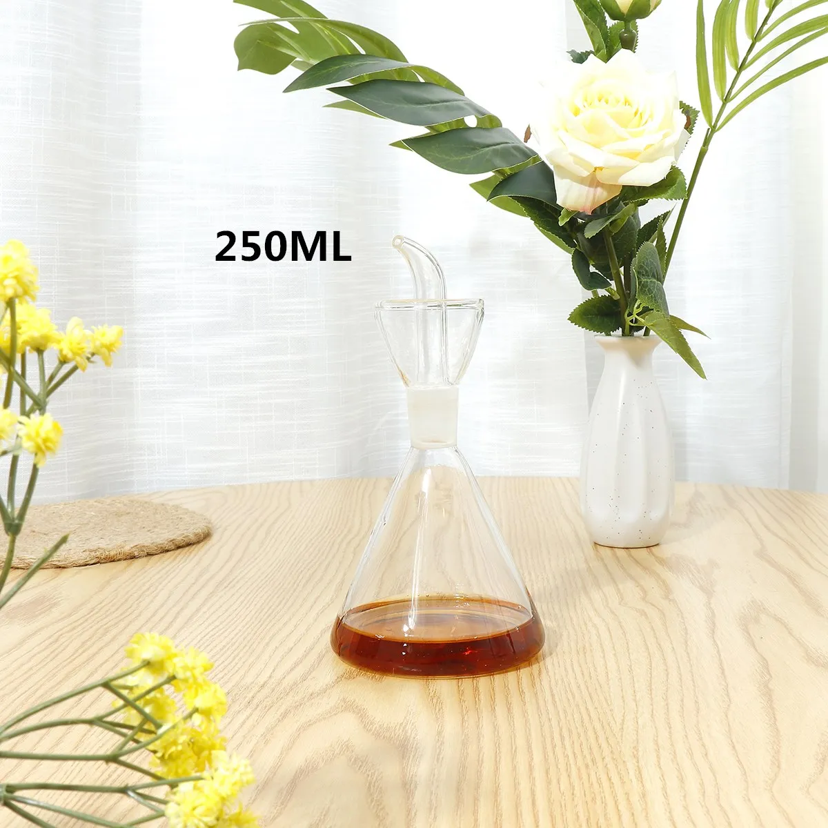 Type B 250ML Диспенсер оливкового масла масло с уксусом бутылка Poure Стекло без каких-либо капельного бутылочный носик герметичные Кухня здоровый соусник 125/250/500 мл - Цвет: Type B 250ML
