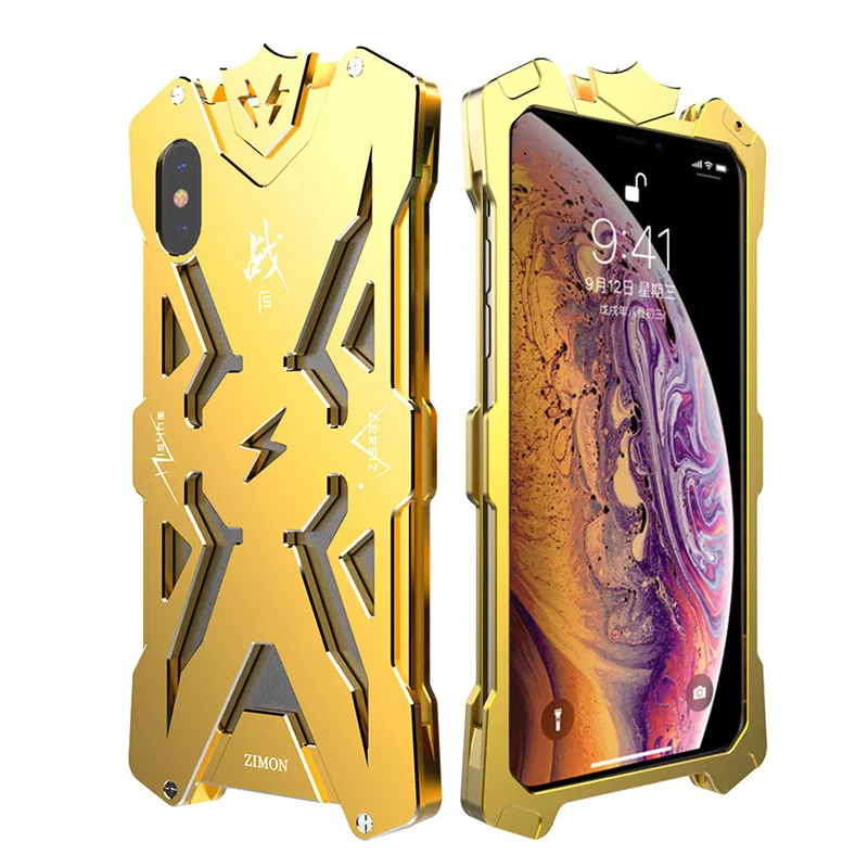 Сверхмощный защитный противоударный металлический чехол Thor для iPhone XS