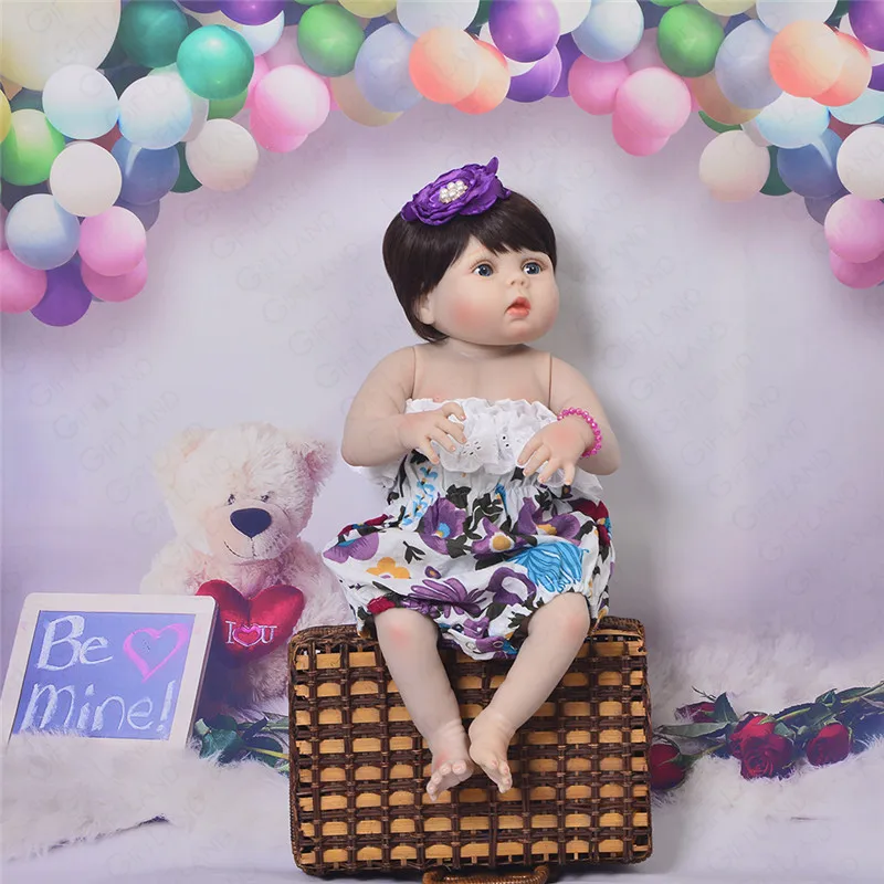23 дюймов Reborn Baby Doll Bebe Полный Силиконовые ручной работы Bonecas Bb кукла-реборн