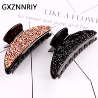 rhinestone hair claw clips for women black accessories korean fashion claws hairclip hairpin crab clamp clip headwear jewelry