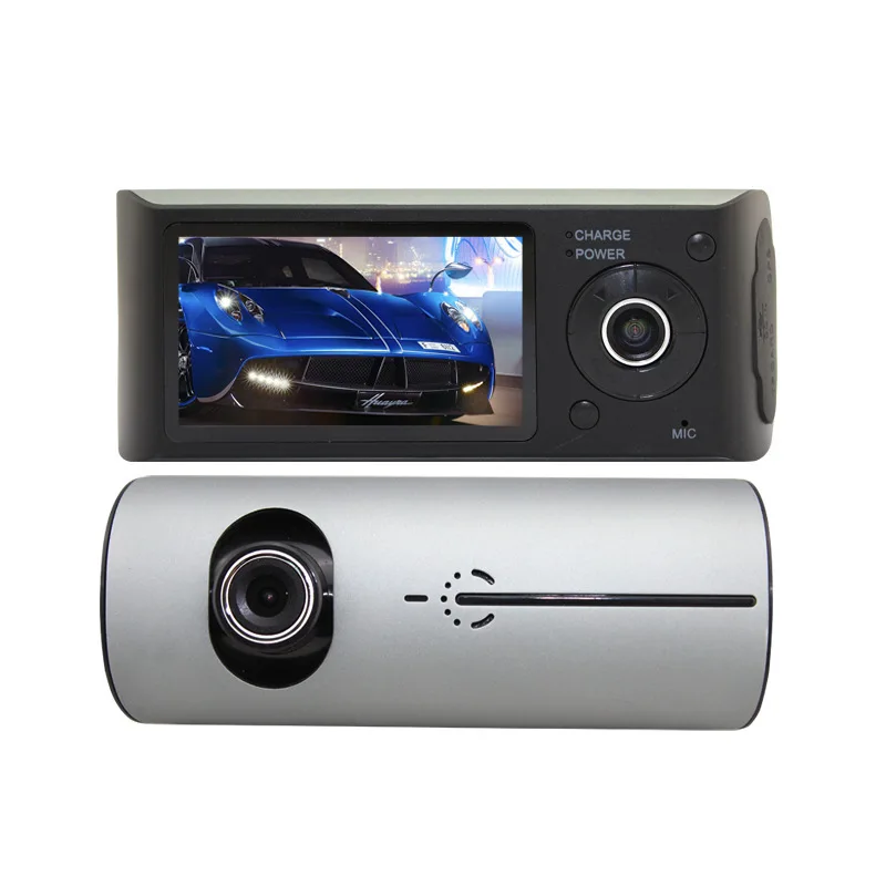 2 в 1 7 &quotTFT LCD FHD 1080P Двойная камера Автомобильный видеорегистратор с GPS треком 3D g