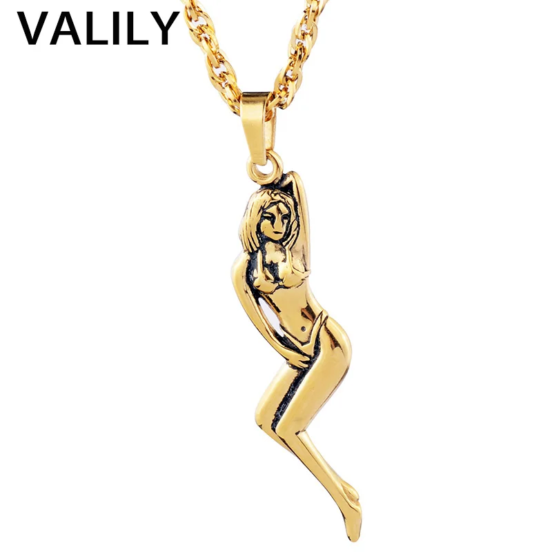 Женское Ожерелье с кулоном Valily ожерелье из нержавеющей стали золотистого цвета