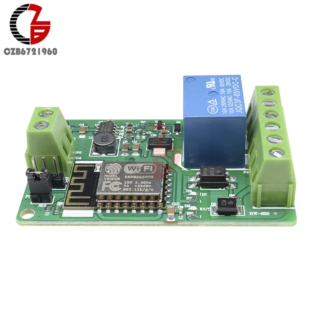 DC 12V ESP8266 ESP-12F ESP12F беспроводной Wifi модуль 220V 10A релейный модуль 802.11b/g/n 2,4 GHz