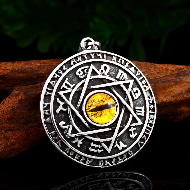 Байер нержавеющая сталь Viking с надписью &quotlucky charm&quot шесть рисунком пятиконечной