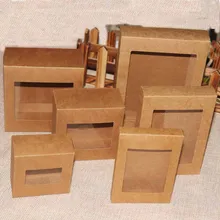 20 шт DIY винтажная цветная крафт-бумага, Подарочная коробка, посылка, с прозрачным ПВХ окном, коробка для конфет, сувениры, искусство и крафты, дисплей, упаковочная коробка 20 шт DIY винтажная цветная крафт-бумага, Подарочная коробка, посылка, с прозрачным ПВХ окном, коробка для конфет, сувениры, искусство и крафты, дисплей, упаковочная коробка