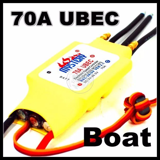 Mystery 2-7S Lipo 70A ESC 5 V/3A UBEC Бесщеточный Регулятор скорости ESC для RC лодки обратного хода вперед/назад водяного охлаждения