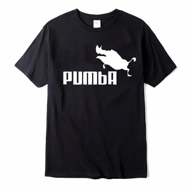 2017 Новый Последний Мужской Забавный Пумба Футболки Camisa Masculina Короткий Рукав