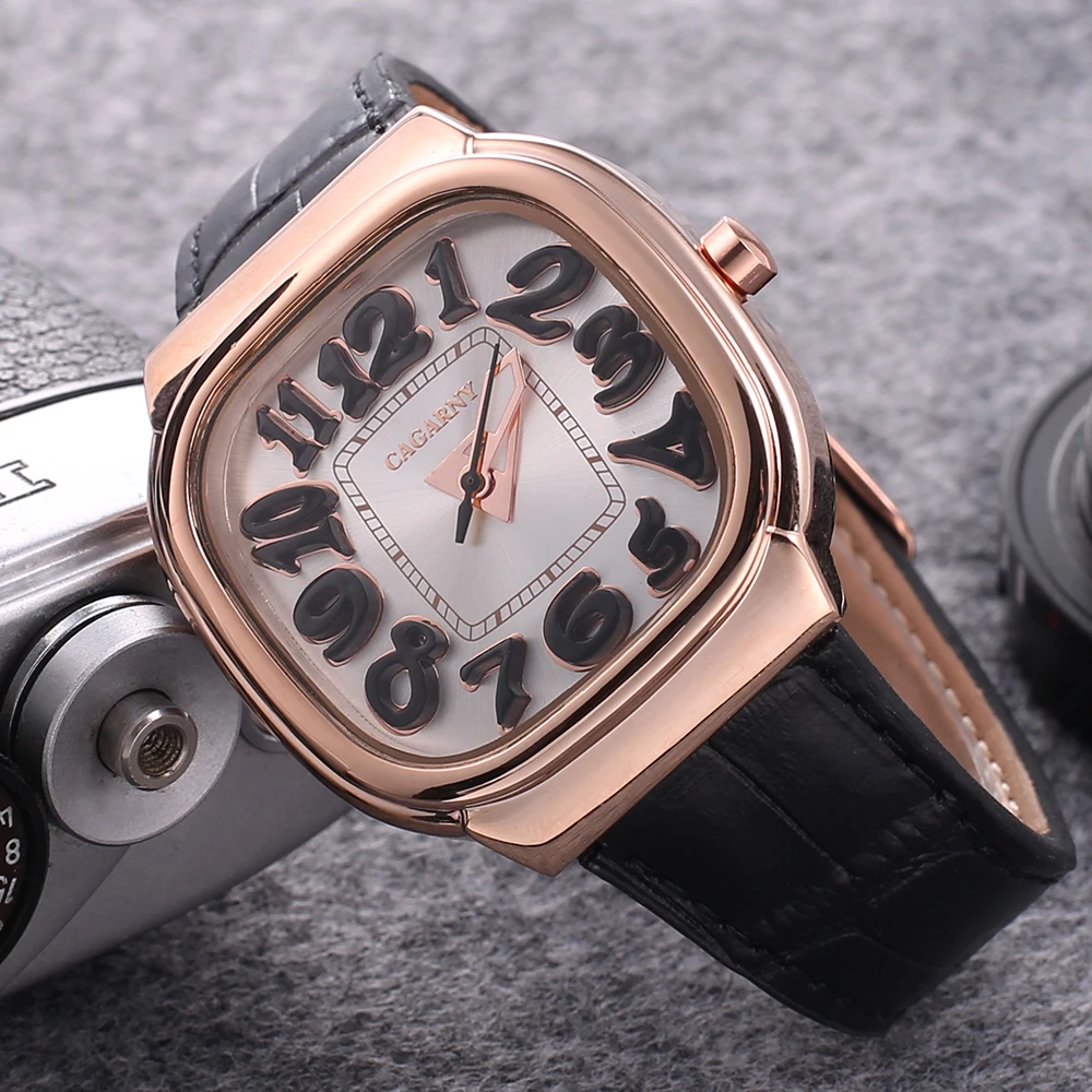 Женские кварцевые часы на кожаном ремешке в винтажном стиле | Наручные