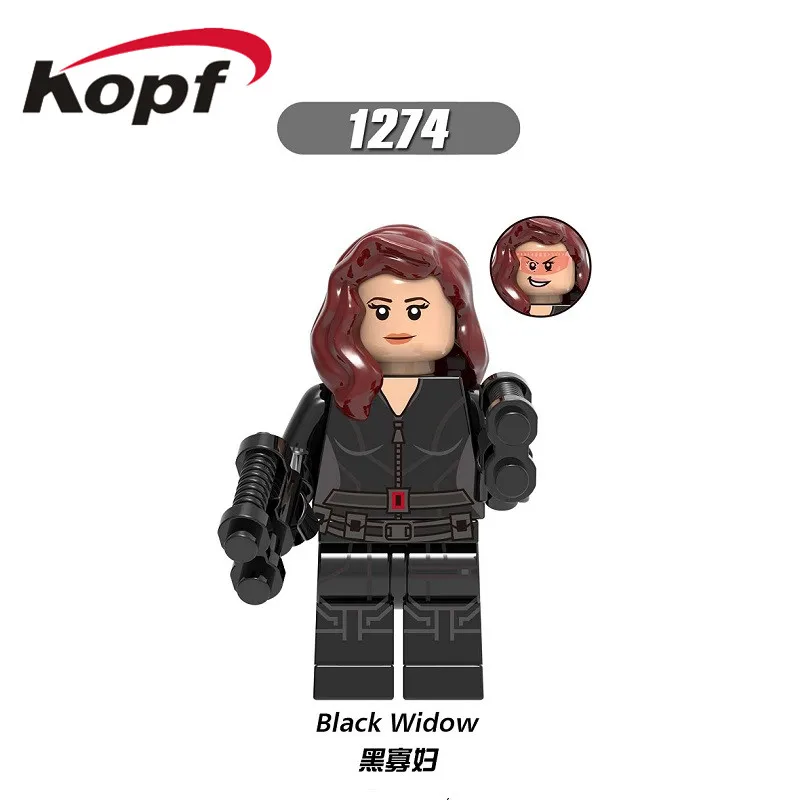 1274 Without Box X0259 Одиночная Распродажа супер герои Мстители 4 эндшпиль Капитан Америка соколиный глаз, Черная Вдова Тор строительные блоки подарок для детей игрушки - Цвет: 1274 Without Box