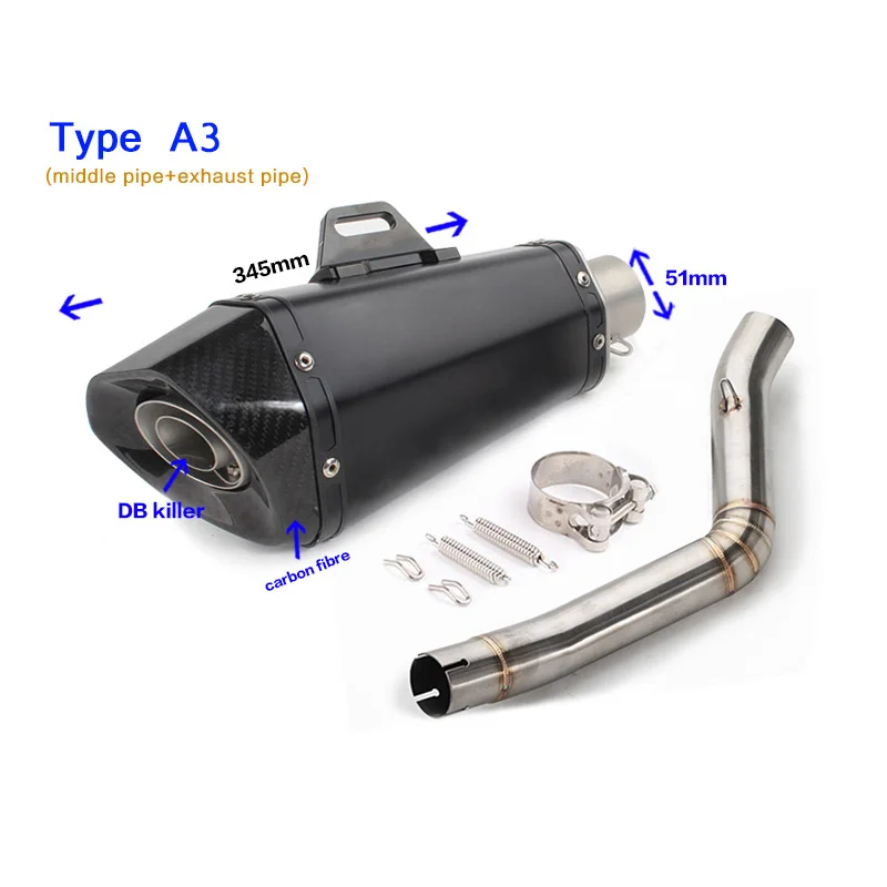 

trk502 Motorcycle muffler exhaust pipe modified escape moto middle link pipe Motorbike full system for benelli TRK 502 silp on