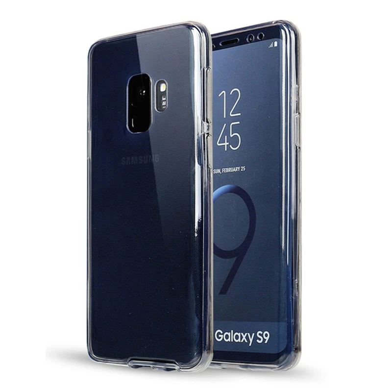 100 шт полный корпус 360 градусов Защита Прозрачный чехол для Samsung Note 9 8 S9 S8 Plus S7 Edge