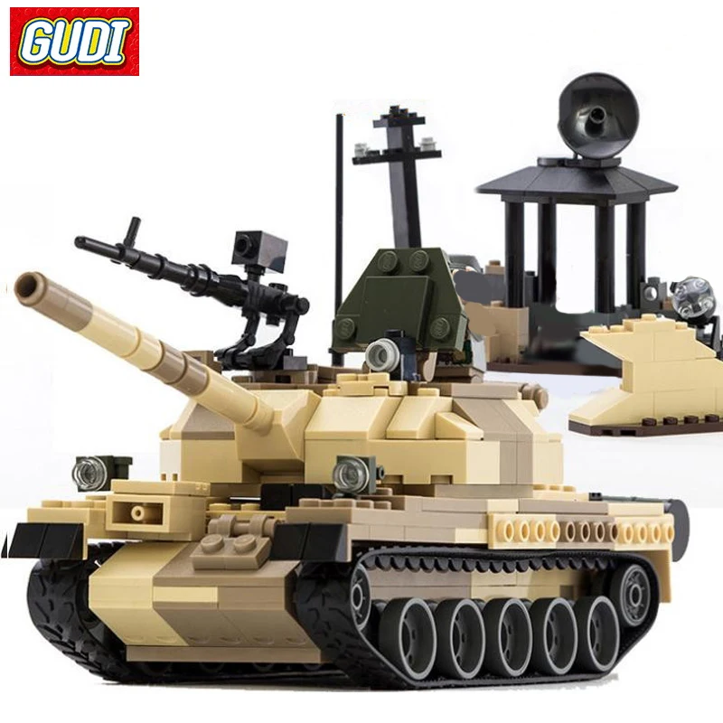 Строительные блоки GUDI 372 + шт строительные модель танка WW2 сборные для России