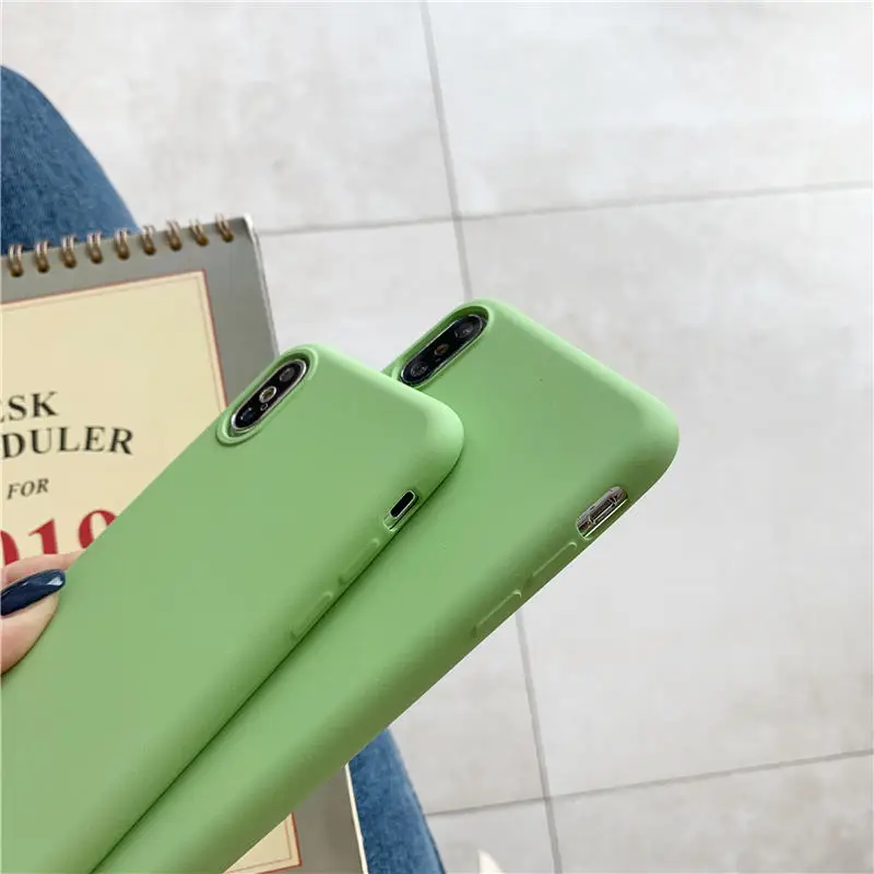 Зеленый Цвет ТПУ силиконовый чехол для Vivo Y35 Y37 Y51 Y53 Y55 Y66 Y67 Y79 Y75 Y85 V9 Y71 Y83 Y97 Y93 X21i X23