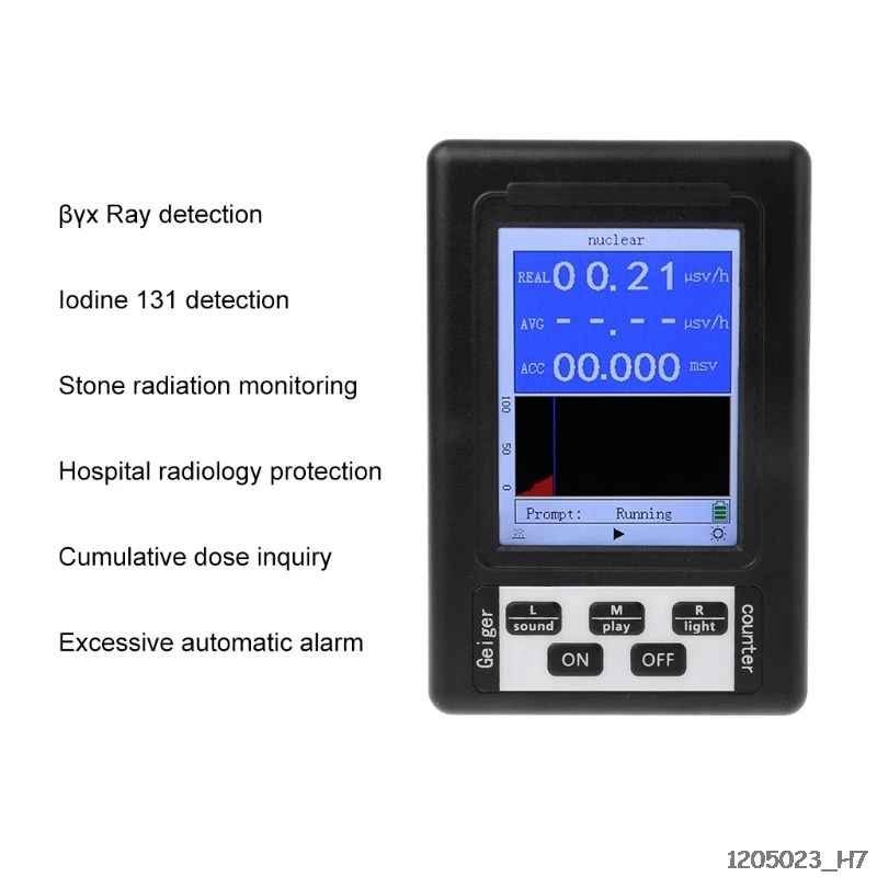 Счетчик Гейгера детектор ядерной радиации личный дозиметр мраморный тестер