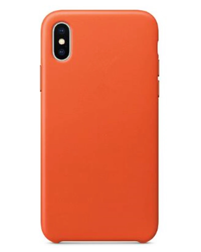 Orange Роскошный кожаный чехол для iPhone XR XS MAX X 7 8 7 Plus 8 Plus - Цвет: Orange