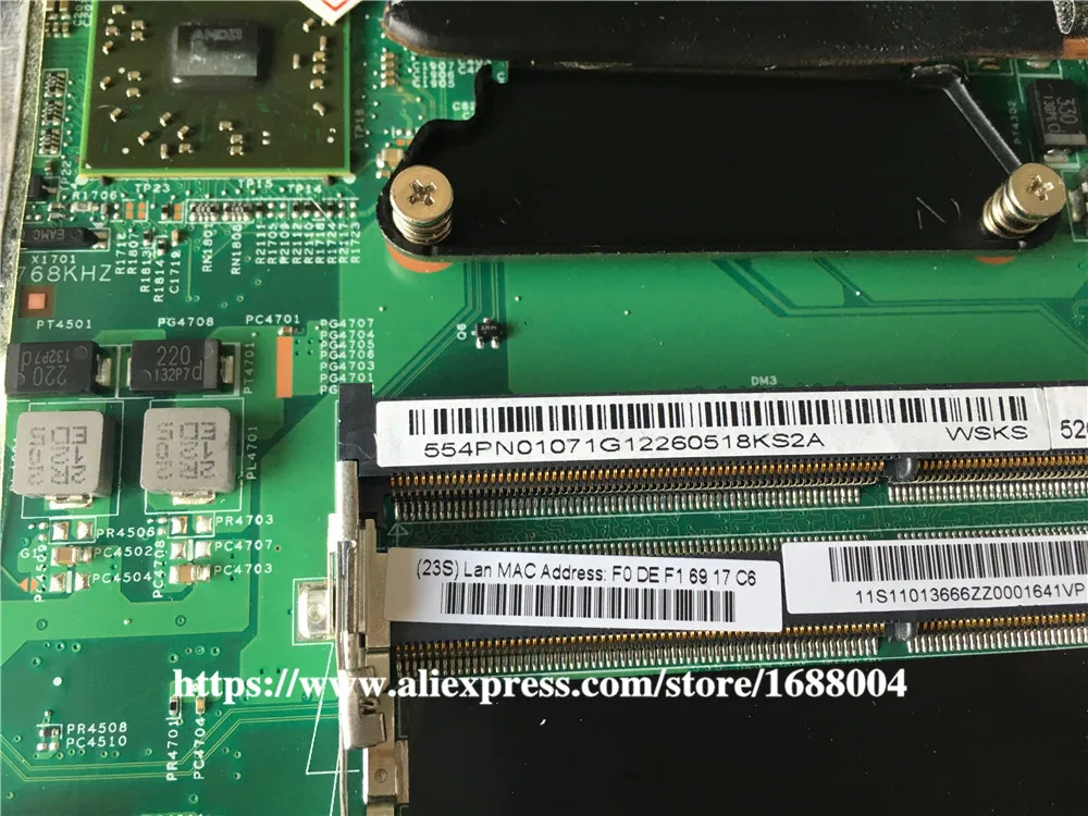 Подходит для lenovo B575 B575E Материнская плата ноутбука 48.4PN01.021, с процессором, вентилятором радиатора, DDR3