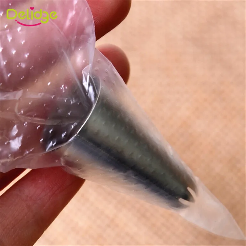 Одноразовый мешок для украшения торта Delidge 100 шт./компл. маленький размер насадка