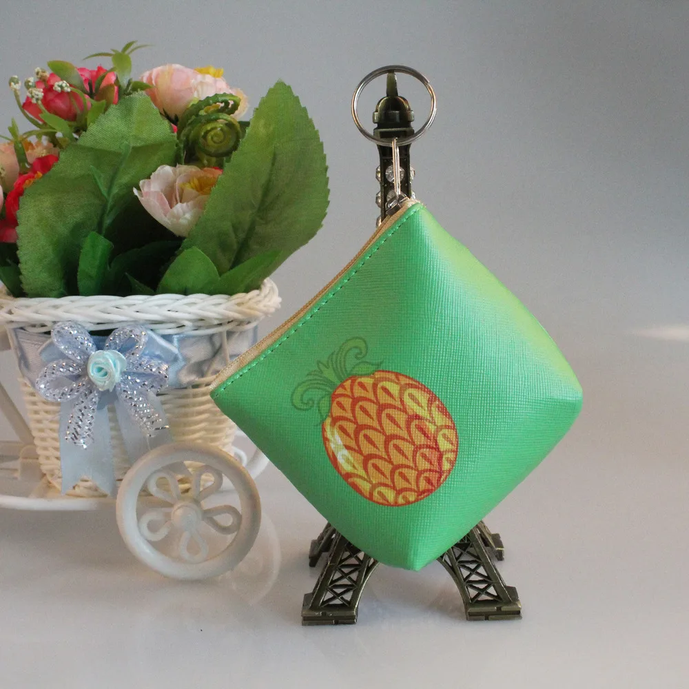 2018 искусственная кожа зеленый высокое качество ананас портмоне оптом дамы