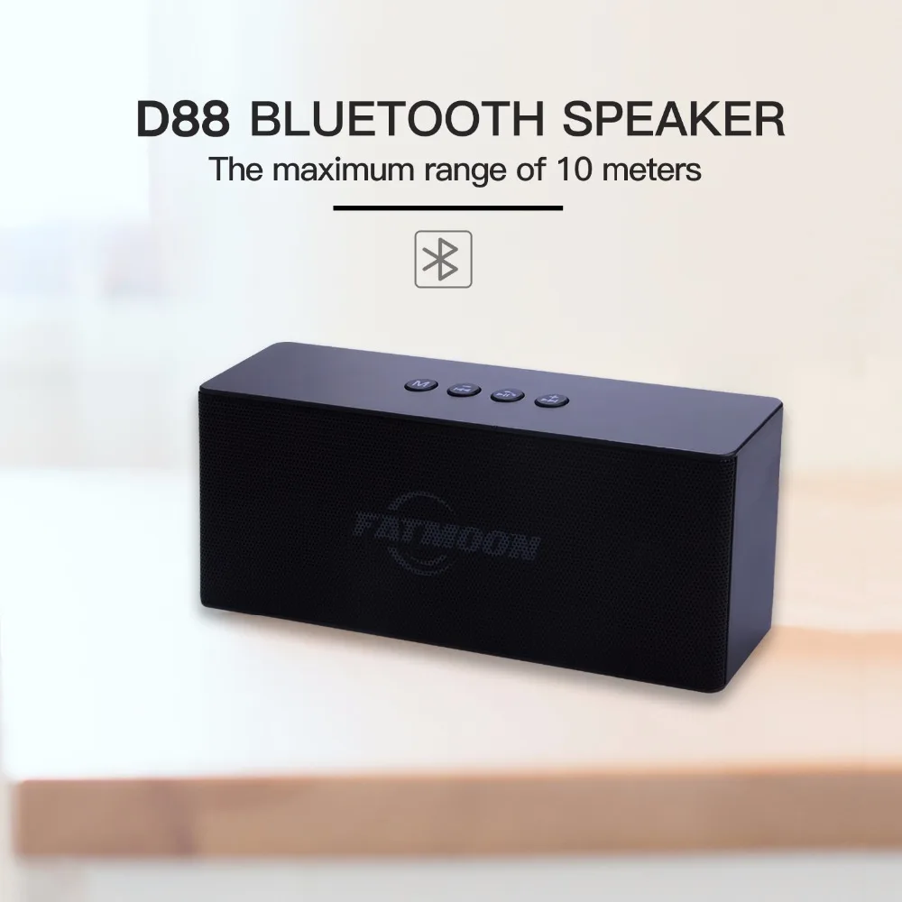 Fatmoon D88 Портативный Bluetooth Динамик Беспроводной громкий Саундбар открытый mp3 плеер
